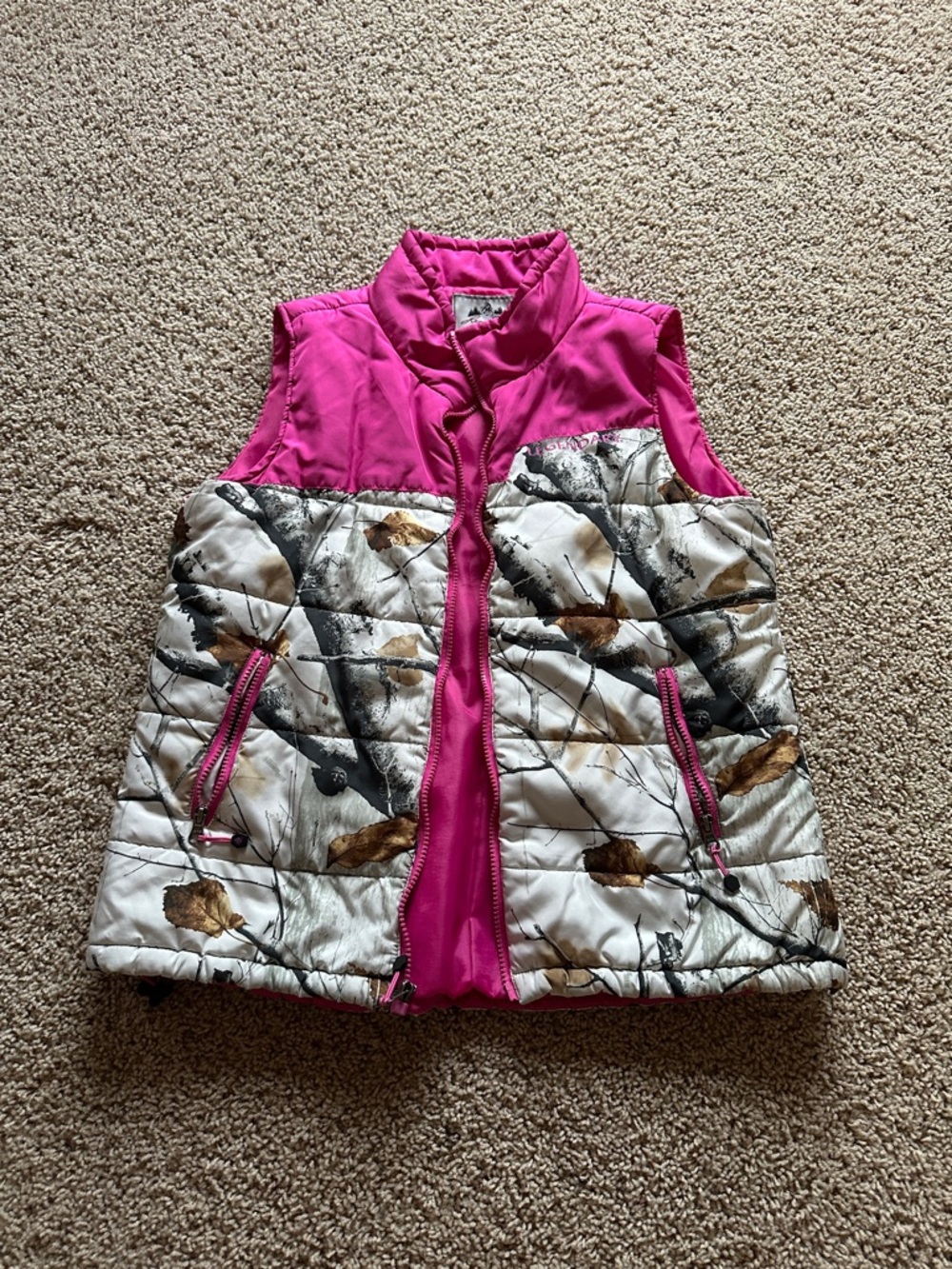 Legendary Whitetails Pink and White Camo Quilted Vest